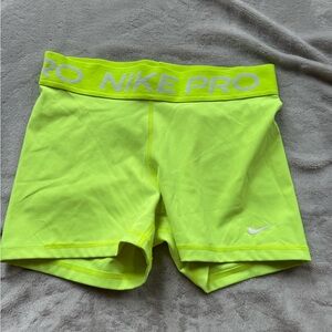 Nike Pro Bright Lime Dri-FIT Shorts
